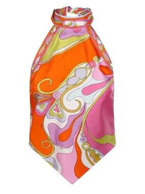 Emilio Pucci Iride Print Halter Top